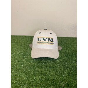 Vintage Vermont Catamonts hat cap snap back white mens The Game split bar Y2K